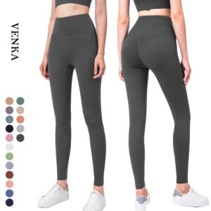 Fitness Workout Leggings Custom Front Seamless High Waist Tummy Control Active Wear Yoga Pants Sports