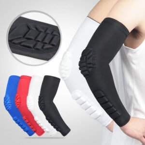 Honeycomb Breathable Elbow Compression Arm Support Brace Sports Safety Crashproof Arm Sleeves With the Elbow Pads